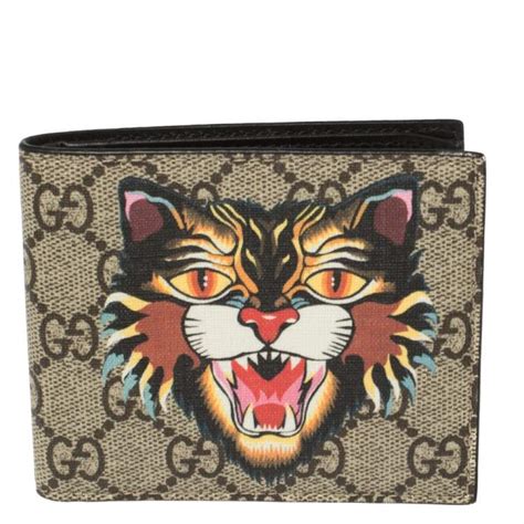 Gucci GG Supreme Angry Cat Wallet 